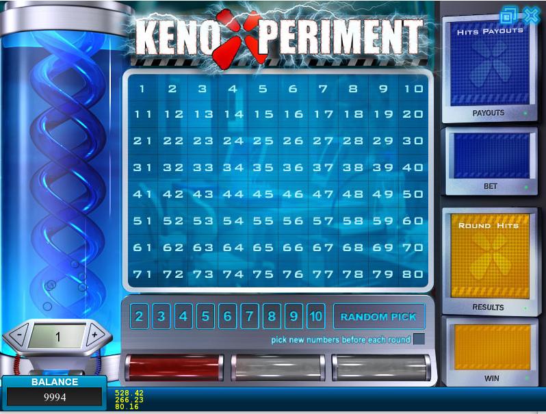 Keno-Xperiment для WinWin Casino